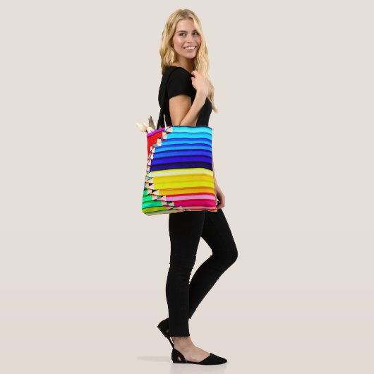 gekleurde encils, kunstleraar tote bag (Op model)