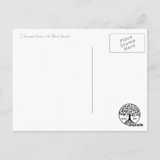 gekleurde ester met zwarte rand briefkaart (Achterkant)