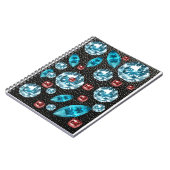 gekleurde fancy juwelen notitieboek (Linkerzijde)