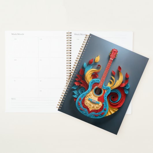 Gekleurde Fantasy Gitaar Planner (Display)
