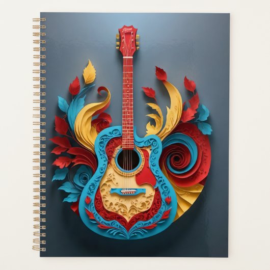 Gekleurde Fantasy Gitaar Planner (Voorkant)