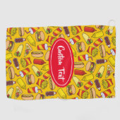 Gekleurde Fast Food pictogrammen Patroon Golfhanddoek (Horizontaal)