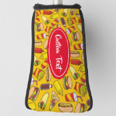 Gekleurde Fast Food pictogrammen Patroon Golfheadcover (Draai 90)