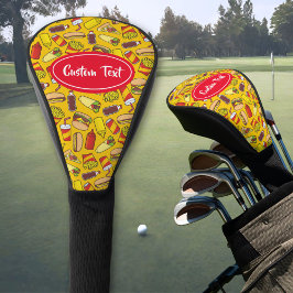 Gekleurde Fast Food pictogrammen Patroon Golfheadcover