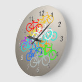 gekleurde fietsen grote klok (Hoek)