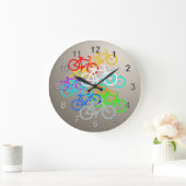 gekleurde fietsen grote klok (Huis)