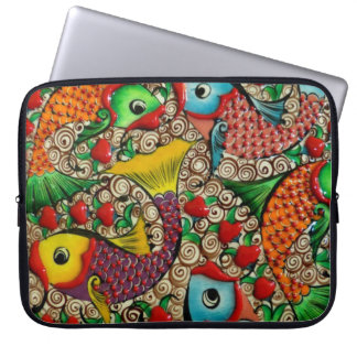 Gekleurde Fish-laptophoes Laptop Sleeve