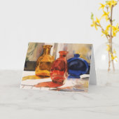 Gekleurde Flessen Kaart (Gele Bloem)