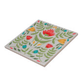  gekleurde Floral Tegeltje (Zijkant)