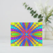 gekleurde fractale kaleidoscoop Art Briefkaart (Staand voorkant)