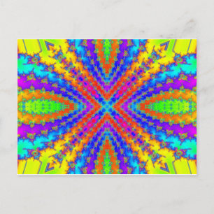 gekleurde fractale kaleidoscoop Art Briefkaart