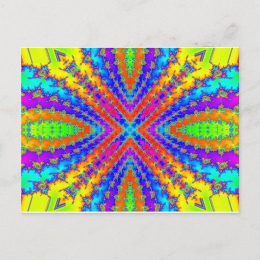gekleurde fractale kaleidoscoop Art Briefkaart (Voorkant)