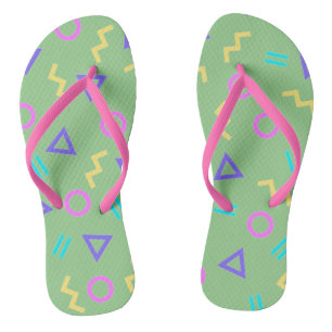 Gekleurde Funky Geometric Shapes Pattern Teenslipp Teenslippers