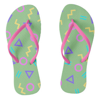 Gekleurde Funky Geometric Shapes Pattern Teenslipp Teenslippers