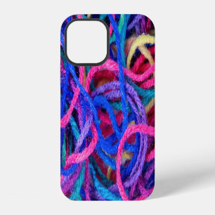Gekleurde garen iPhone 12 hoesje