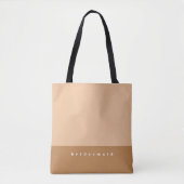 Gekleurde geblokte personalisatie tote bag (Voorkant)