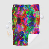 gekleurde gebogen driehoeken of kleurrijke rimpels golfhanddoek (Insitu)