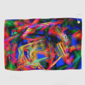 gekleurde gekleurde vierkanten met 'verkeerde bors golfhanddoek (Horizontaal)