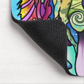 Gekleurde gelukkige hond muismat (Hoek)