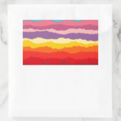 Gekleurde gescheurde papieren stripranden. rechthoekige sticker (Tas)