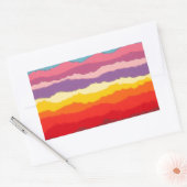 Gekleurde gescheurde papieren stripranden. rechthoekige sticker (Envelop)