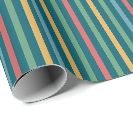  gekleurde gestreepte cadeaupapier (Rol Hoek)
