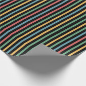  gekleurde gestreepte cadeaupapier (Hoek)