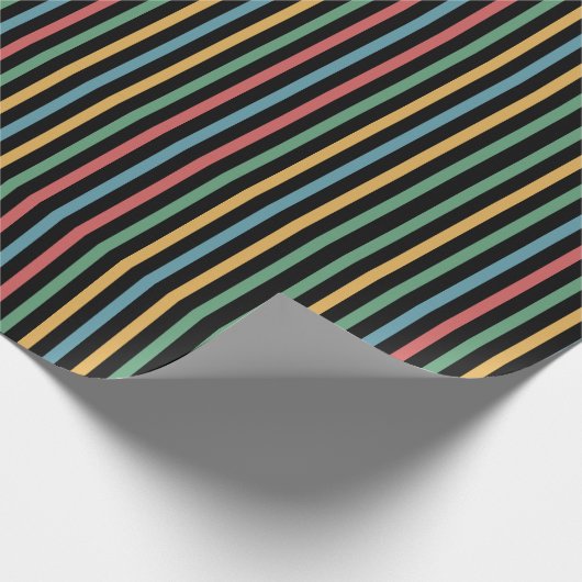  gekleurde gestreepte cadeaupapier (Hoek)