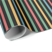  gekleurde gestreepte cadeaupapier (Rol Hoek)