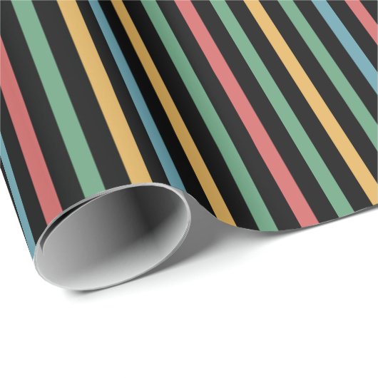  gekleurde gestreepte cadeaupapier (Rol Hoek)