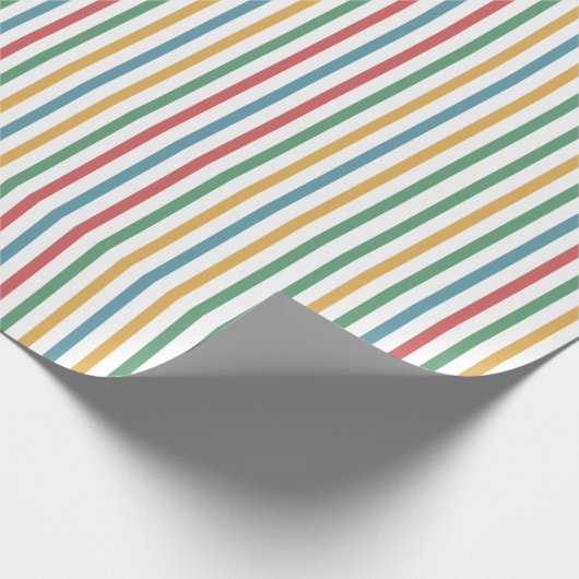  gekleurde gestreepte cadeaupapier (Hoek)