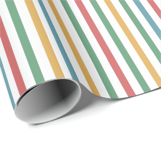  gekleurde gestreepte cadeaupapier (Rol Hoek)
