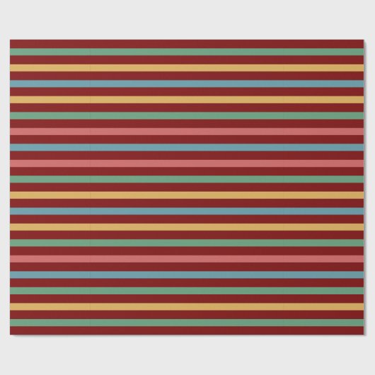  gekleurde gestreepte lijnen cadeaupapier (Vlak)