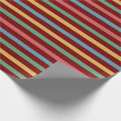  gekleurde gestreepte lijnen cadeaupapier (Hoek)
