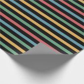  gekleurde gestreepte lijnen cadeaupapier (Hoek)