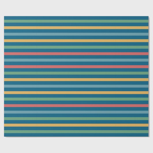  gekleurde gestreepte lijnen cadeaupapier (Vlak)