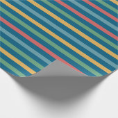  gekleurde gestreepte lijnen cadeaupapier (Hoek)