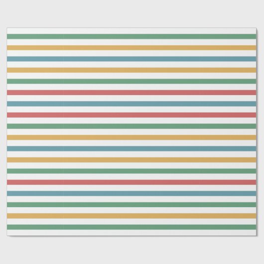  gekleurde gestreepte lijnen cadeaupapier (Vlak)