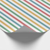  gekleurde gestreepte lijnen cadeaupapier (Hoek)