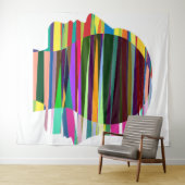 Gekleurde Gezichten Tapijt Wandkleed (In Situ (horizontaal))