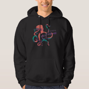 gekleurde gitaar hoodie