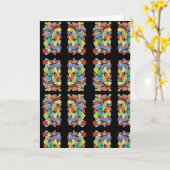 gekleurde glazen kaart (Gele Bloem)