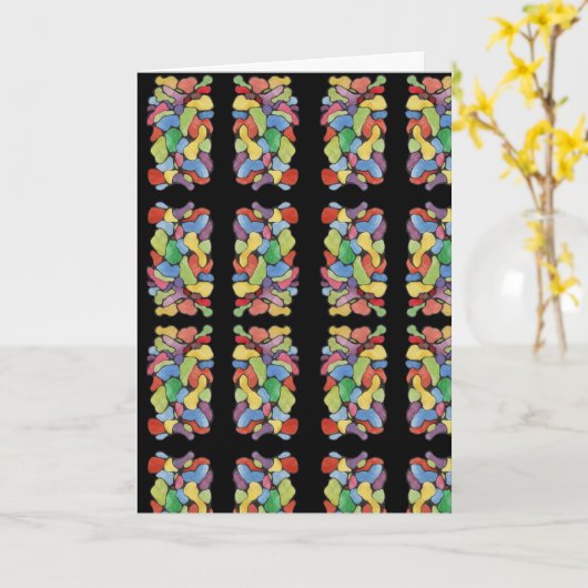 gekleurde glazen kaart (Gele Bloem)