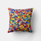 Gekleurde glazen knikkers kussen (Achterkant)