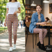 Gekleurde glazen knikkers leggings