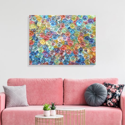 Gekleurde glazen kralen verpakt canvas (Insitu (Woonkamer))