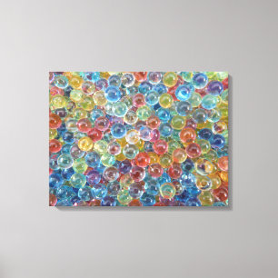 Gekleurde glazen kralen verpakt canvas afdruk