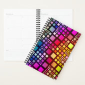 gekleurde glazen vierkanten - levendig regenboog : planner (Display)