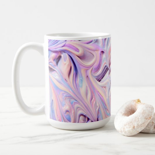 gekleurde glazuur koffiemok (Met donut)