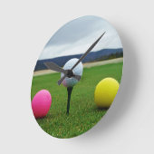 Gekleurde Golfballen, bergt - shirt Ronde Klok (Hoek)